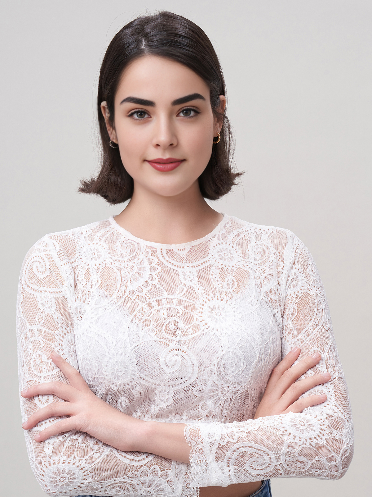 Dirndlbluse in Weiß
