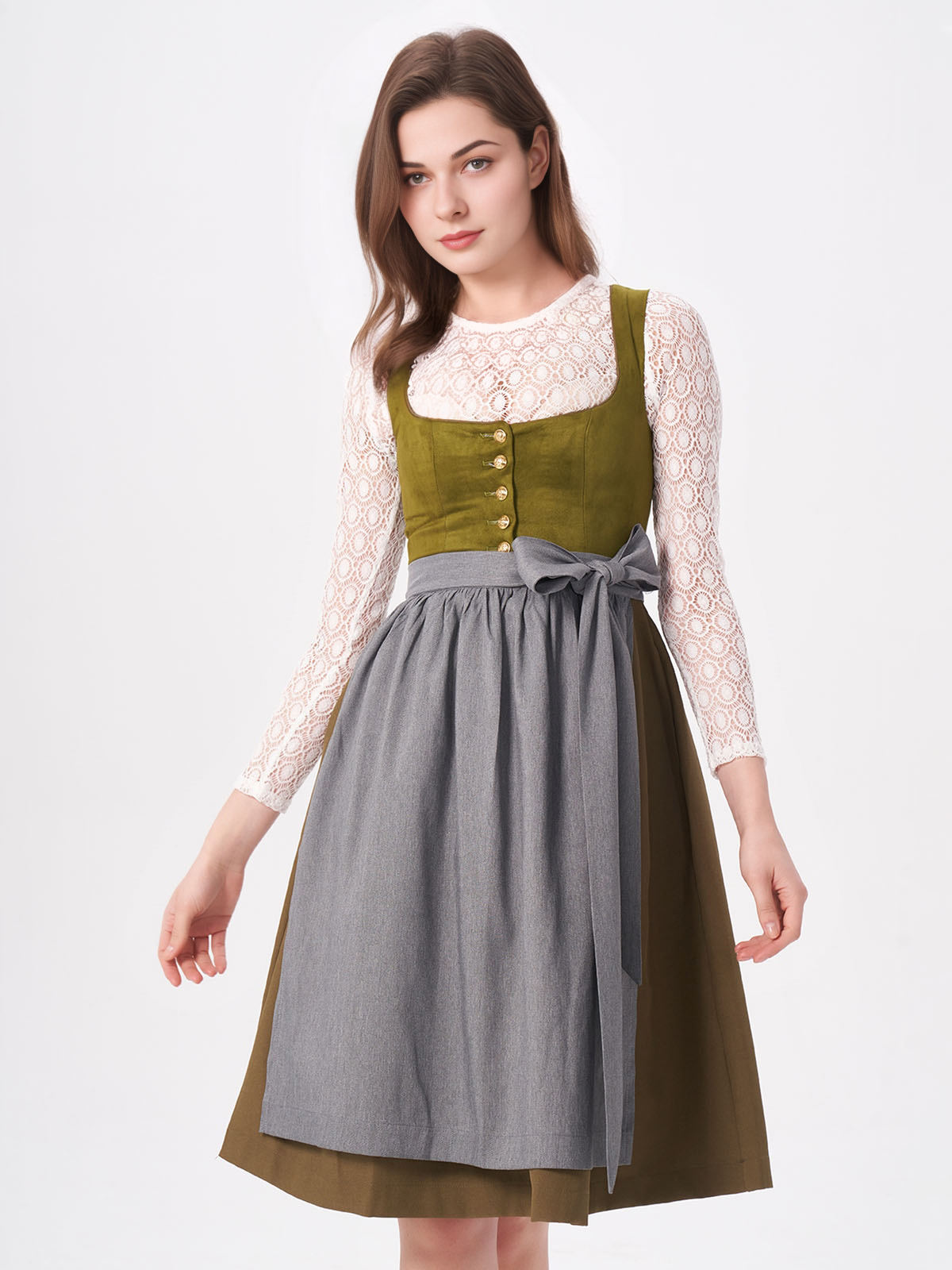 Dirndl in Grün mit modernem Schnitt