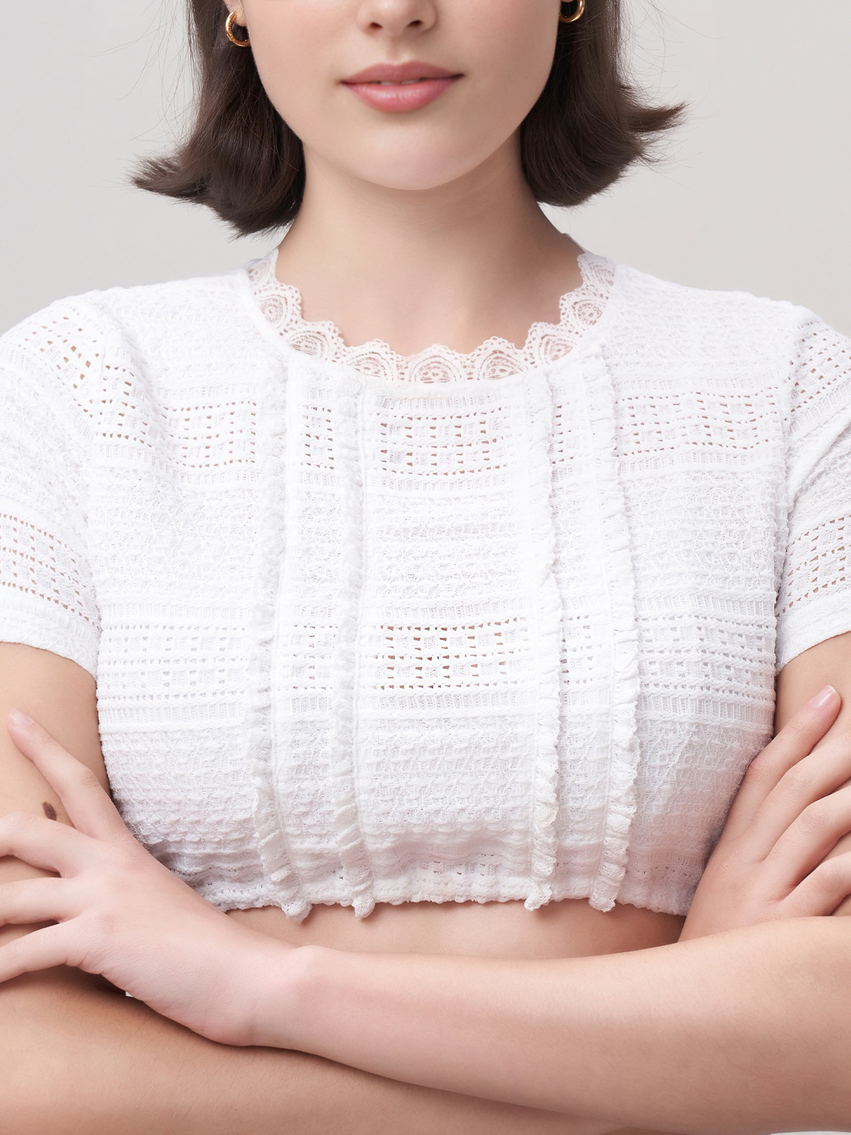 Elegante Dirndl-Bluse in Weiß